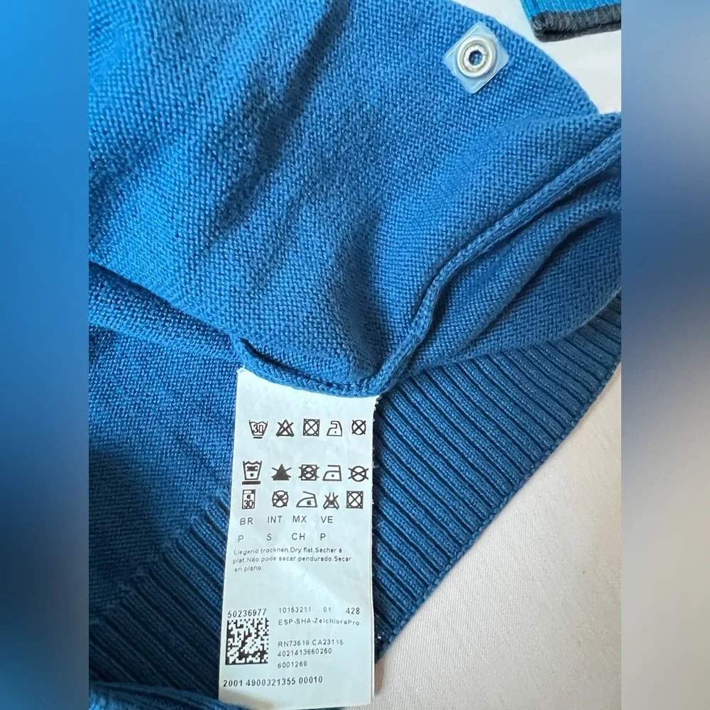 Hugo Boss Quarter Zip cotton Sweater BMW Masters 2012 Blue Black Size S unisex